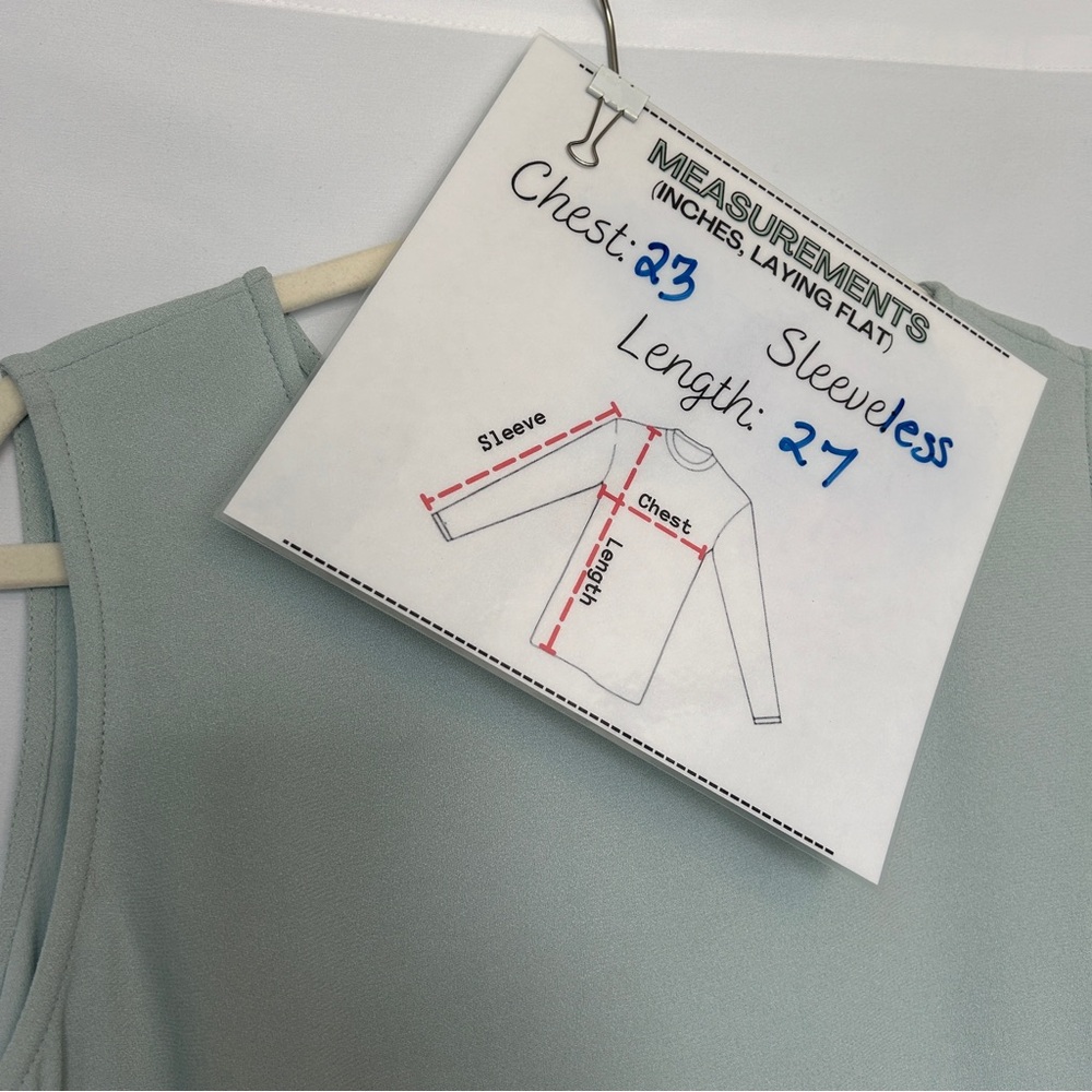 Josephine Chaus Sleeevless Light Blue Tank - Picture 7 of 8